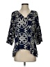 Escapada 100% Rayon Blue 3/4 Sleeve Blouse Size XS - photo 1