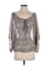 Lovemarks 100% Polyester Gray 3/4 Sleeve Blouse Size XS - photo 1
