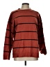 La Miel Stripes Burgundy Pullover Sweater Size L - photo 1