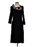 BCBGMAXAZRIA Solid Black Casual Dress Size L - photo 1