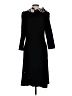 BCBGMAXAZRIA Solid Black Casual Dress Size L - photo 2