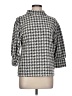 Ann Taylor Houndstooth Gray 3/4 Sleeve Blouse Size L - photo 1