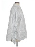 CAbi 100% Cotton Stripes Silver Long Sleeve Button-Down Shirt Size L - photo 4