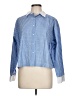 Assorted Brands Checkered-gingham Blue Long Sleeve Button-Down Shirt Size L - photo 1