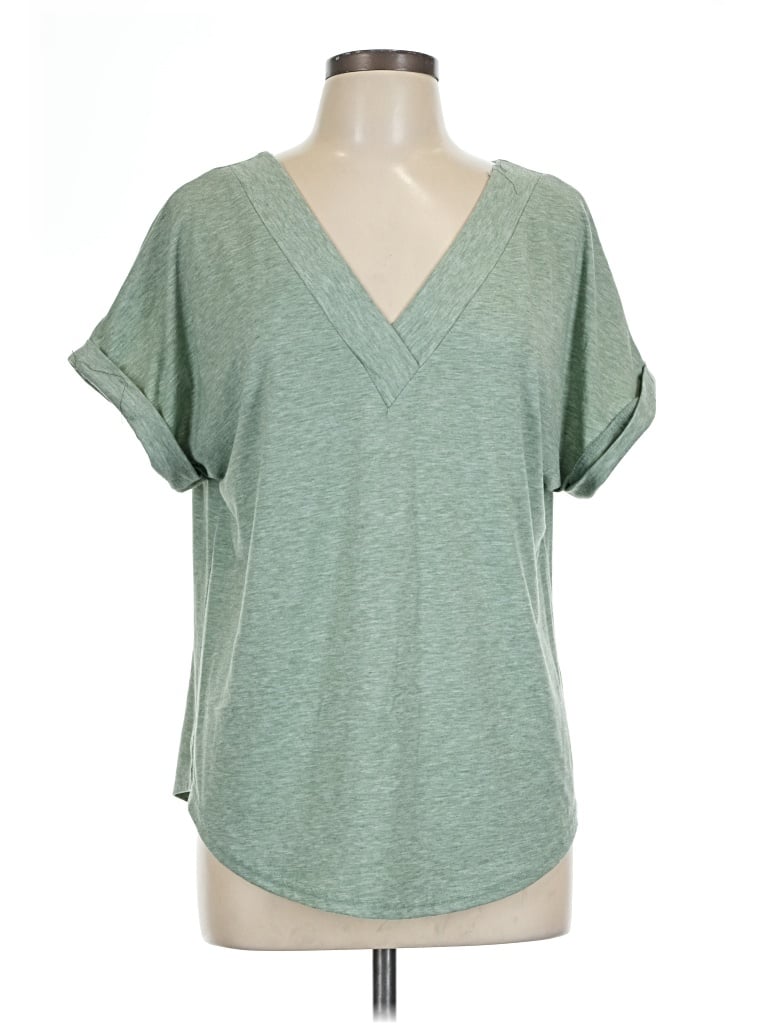 Pre-owned Shein Short Sleeve T-shirt In Green