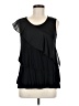 Pebble and Stone 100% Polyester Black Sleeveless Blouse Size M - photo 1