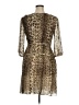 Talbots 100% Polyester Animal Print Brown Cocktail Dress Size 14 - photo 2