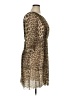Talbots 100% Polyester Animal Print Brown Cocktail Dress Size 14 - photo 4