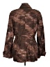 Think Tank 100% Polyester Print Brown Blazer Size L - photo 2