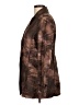 Think Tank 100% Polyester Print Brown Blazer Size L - photo 5