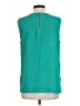 Ann Taylor 100% Polyester Teal Sleeveless Blouse Size 10 - photo 2