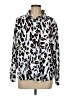 Beachsissi Animal Print Silver Long Sleeve Blouse Size M - photo 1