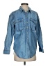 Topshop Blue Long Sleeve Button-Down Shirt Size 2 - photo 1