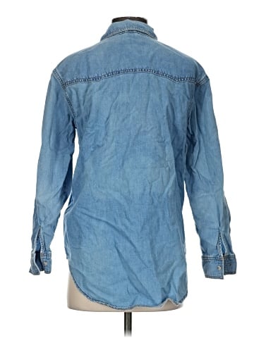 Topshop Long Sleeve Button-Down Shirt (view 2)