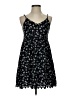 Timing 100% Rayon Stars Black Casual Dress Size S - photo 1