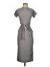 Socialite Solid Gray Casual Dress Size XS - photo 1