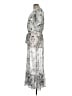 Calvin Klein 100% Polyester Floral Silver Cocktail Dress Size 12 - photo 5