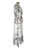Calvin Klein 100% Polyester Floral Silver Cocktail Dress Size 12 - photo 4
