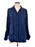 CALVIN KLEIN JEANS 100% Polyester Blue Long Sleeve Blouse Size L - photo 1