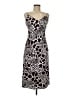 Adam Lippes 100% Polyester Animal Print Brown Cocktail Dress Size 6 - photo 1