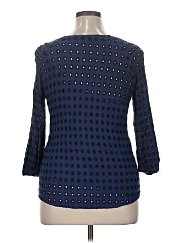 Lavender Brown 3/4 Sleeve Blouse (view 2)