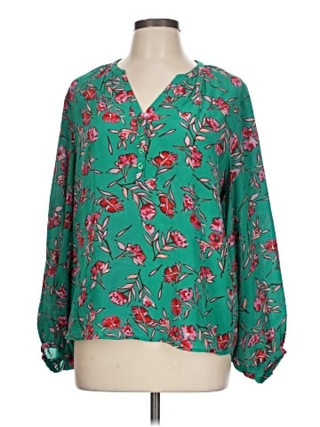 Yumi Kim Long Sleeve Silk Top (view 1)