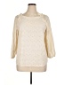 Ann Taylor LOFT Outlet 100% Polyester Ivory 3/4 Sleeve Blouse Size L - photo 1