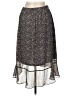 DR2 100% Polyester Paisley Gray Casual Skirt Size M - photo 2