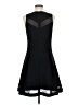 Bebe 100% Polyester Solid Black Cocktail Dress Size M - photo 2