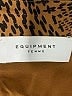 Equipment 100% Rayon Animal Print Brown Long Sleeve Blouse Size M - photo 7