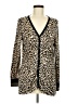 Foxcroft Animal Print Tan Cardigan Size M - photo 1