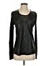 Ecru 100% Rayon Black Long Sleeve Top Size S - photo 1