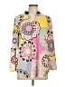 Unbranded Print Yellow Long Sleeve Blouse Size L (estimated) - photo 1