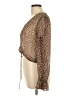 The East Order 100% Polyester Brown 3/4 Sleeve Blouse Size L - photo 5