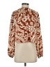 J by Joie Print Brown Long Sleeve Blouse Size XS - photo 1