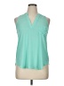 Lush 100% Polyester Teal Sleeveless Blouse Size XL - photo 1