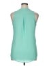 Lush 100% Polyester Teal Sleeveless Blouse Size XL - photo 2