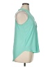 Lush 100% Polyester Teal Sleeveless Blouse Size XL - photo 4