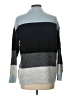 decker Color Block Blue Turtleneck Sweater Size L - photo 2