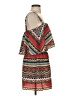 Glam 100% Polyester Print Red Casual Dress Size M - photo 4