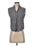 Assorted Brands Houndstooth Black Sleeveless Button-Down Shirt Size XS - photo 1