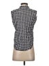 Assorted Brands Houndstooth Black Sleeveless Button-Down Shirt Size XS - photo 2