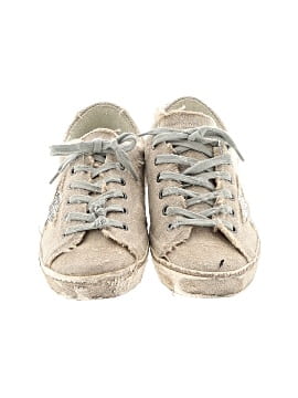 Golden Goose Linen Distressed Starstar Sneakers (view 2)