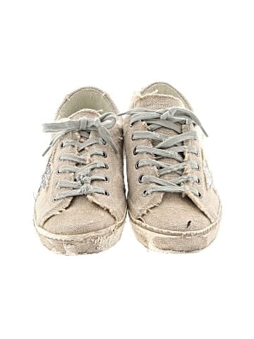 Golden Goose Linen Distressed Starstar Sneakers (view 2)