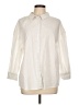 Just Fab 100% Cotton Ivory 3/4 Sleeve Button-Down Shirt Size L - photo 1