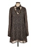 Talula 100% Polyester Chevron-herringbone Brown Casual Dress Size S - photo 1