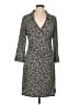 Laundry by Design Print Black Casual Dress Size 12 - photo 1