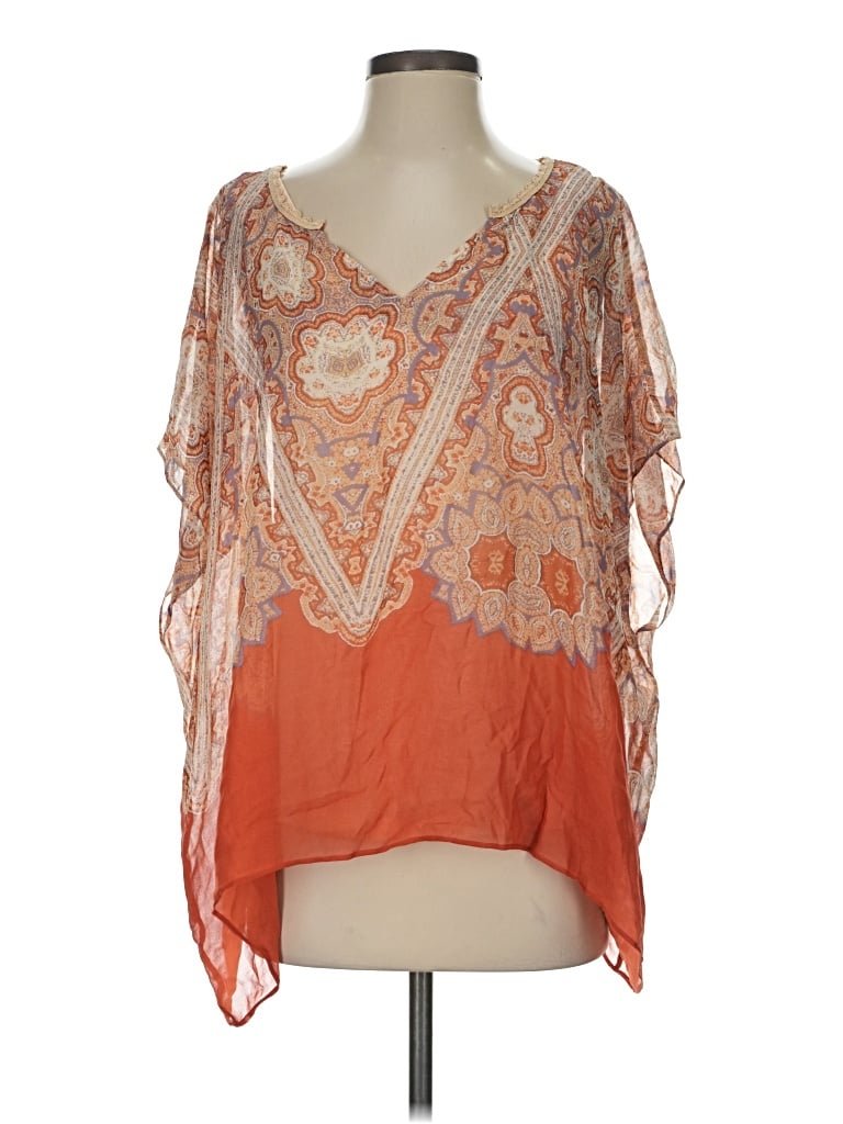 Pre-owned Maeve 3/4 Sleeve Blouse In Orange