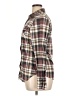 Passport 100% Polyester Plaid Brown Long Sleeve Blouse Size XL - photo 5