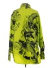 Angel Chen Print Green Long Sleeve Blouse Size XS - photo 2